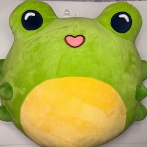 Green Frog Plush Pillow